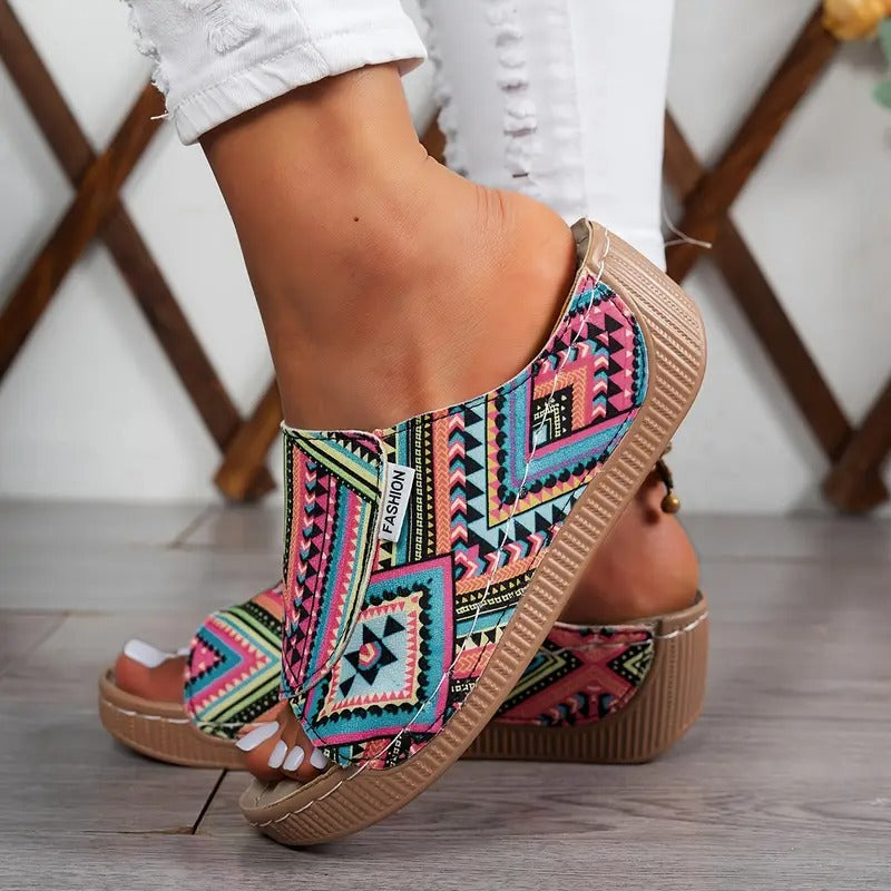 Sandale Romy à semelle talon compensé confort de 6.5 cm